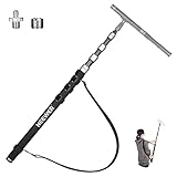 NEEWER Upgraded Microphone Boom Pole, 9.8ft/300cm Telescopic Carbon Fiber Mic Boom Arm with 5 Sections, 1/4” 3/8” 5/8” Screw Adapters, Cable Straps, Shoulder Strap & Storage Bag, MS-300C