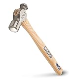 ESTWING Ball Peen Hammer - 16 oz Metalworking Tool with Forged Steel Head & Hickory Wood Handle - MRW16BP