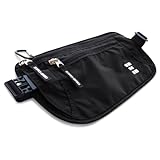 Money Belt for Secure Travel - Concealed Travel Pouch w/RFID Blocking - Secure Important Documents and Money - Durable, Water-Resistant Rip-Stop Nylon w/ RFID Sleeves Set