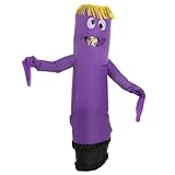 Spooktacular Creations Inflatable Costumes for Adult Air Dancer Purple Tube Man Wavy Arm Guy Costumes for Halloween Costume Parties