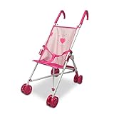 Doll Stroller Toy Anivia Realistic Doll Stroller Heart Design Gifts for Toddlers and Girls Foldable Baby Doll Stroller Toy Pink 102