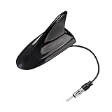 Eightwood Shark Fin Car FM Radio Antenna, Universal Roof Mount Antennae Replacement for Vehicle Car Truck Stereo Receiver Head Unit HD Radio, Drilling Required