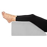Leg Elevation Pillow with Cooling Gel Memory Foam Top, Post Surgery Leg Rest Pillow High Density Foam Bed Wedge Pillow for Leg & Back Support and Pregnancy - Relieves Knee, Hip and Lower Back Pain