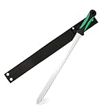 RONGTER 42CM Insulation Knife with Sheath Stainless Steel Blade Double Sided Insulation Cutter for Cutting Mineral Wool Insulation (Large)