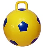 AppleRound Space Hopper Ball with Pump in Soccer Ball Style, 18in / 45cm Diameter for Ages 3-6, Kangaroo Bouncer, Hoppity Hippity Hop Ball