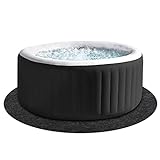 NOVWANG 78 Inch Dia Round Hot Tub Mat, Large Washable Above Ground Protector Pad Water Absorb with Waterproof Slip-proof Backing, Portable Spa Pool Accessories for 77' Dia below Outdoor Indoor Hot Tub