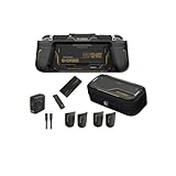 Plenbo G-case Family Kit(Upgraded) for Nintendo Switch OLED, Accessories Bundle with Protective Grip Case, Switch Dock Charger, BT 5.0 Controller Adapter, USB-C to USB-C Cable, Carry Case, Black