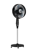 Rowenta Extreme Outdoor Fan with Remote 65 Inches Ultra Quiet Fan Oscillating, Portable, 3 Speeds, Digital Control VU4510, Black