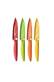 Paring knife, Vituer 8PCS Paring knives (4 Knives and 4 Knife cover), 4 Inch Peeling Knife, Fruit and Vegetable Knife, Ultra Sharp Kitchen Knives, German Steel, PP Plastic Handle