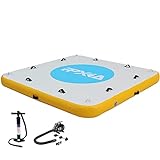 Inflatable Floating Dock for Lakes - Large Floating Platform Swim Dock 6 Inch Thick with Electric Air Pump, Portable Inflatable Floating Island Pad Floating Mat for Lake, River, Pool, Ocean (8x5ft)