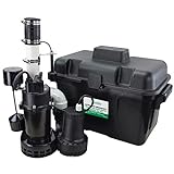 Basement Sentry Battery Backup Sump Pump System Combo (Pre-Assembled) Primary Sump Pump and Battery Back-up Pump, Controller, Alarm System, Charger, Float Switch and Battery Box