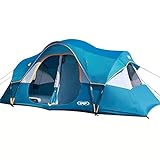 UNP Camping Tent 10-Person-Family Tents, Parties, Music Festival Tent, Big, Easy Up, 5 Large Mesh Windows, Double Layer, 2 Room, Waterproof, Weather Resistant, 18ft x 9ft x78in