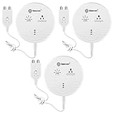 Geevon 3 Pack Water Leak Detector, 135dB Water Leak Sensor Flood Detection Water Alarm for Basements, Bathrooms, Laundry Rooms, Kitchens, Garages, and Attics, Battery-Operated (Battery Included)