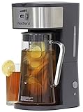 West Bend IT500 Iced Tea Maker or Iced Coffee Maker Includes an Infusion Tube to Customize the Flavor, Features Auto Shut-Off, 2.75-Quart, Black