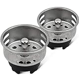 Highcraft 97733-2 Stainless Steel Junior Duo Strainer/Stopper (1.5 inch) Replacement Basket for Bar and Prep Sinks Drains Pack of 2