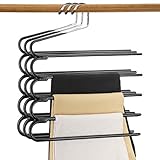 DOIOWN Pants Organizer Hangers Multi-Layer Jeans Trouser Hanger Space Saving Open –Ended Clothes Non Slip Closet Storage Organizer for Jeans Towels Scarves (3)