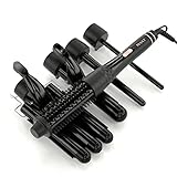 5 in 1 Hair Waver Curling Set for Long and Short Hair - 30s Heat-up Ceramic Iron with 2 Temps and 5 Barrels (0.3'-1.25')
