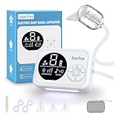 Iarha Nasal Aspirator for Baby, Electric Kids & Toddler Nose Sucker with Adjustable 9 Levels Suction, Rechargeable with Night Light and 10 Soothing Music