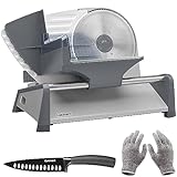 Cuisinart FS-75B Kitchen Pro Deli Food Slicer, 7.5-Inch Blade Bundle with Cuisinart Classic Nonstick Edge 6' Chef's Knife and Deco Gear Food Grade Kitchen Safety Cut Resistant Stretch Fit Gloves