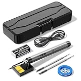 Cordless USB Rechargeable Portable Soldering Iron, 3-speed Temperature Adjustable, Rosin, Soldering Iron Stand, Storage Case, Heating Core, Soldering Iron