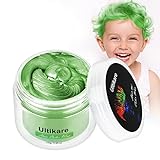 Green Hair Dye Wax, Ultikare Temporary Hair Color for Kids 3.4 Fl Oz Washable Natural Hair Wax Color Dye Mud Cream DIY Hairstyle Clay For Halloween, Cosplay, Party, Christmas Gift Boys