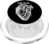 Vintage Anatomical Human Heart Design Medicine Accessory PopSockets PopGrip: Swappable Grip for Phones & Tablets PopSockets MagSafe PopGrip for iPhone