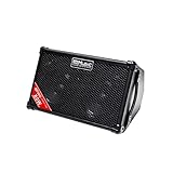 Coolmusic BP40D Powered Acoustic Guitar Amplifier- Portable Bluetooth Speaker 80W W/Battery with Reverb Chorus Delay Effect, 6 Inputs,3 Band EQ, Black