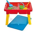 Toddler Sensory Kids Table with Lid | Sensory Bin | Kidoozie | Mega Block Compatible Lid | Indoor Outdoor Use , Red, G02521 17 x 12.5 x 11 inches