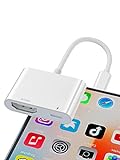 [Apple MFi Certified] Lightning to HDMI Adapter for iPhone iPad iPod, Digital AV Adapter 1080P Video & Audio Sync Screen Converter with Lightning Charging Port, Perfect for HDTV, Monitor, Projector