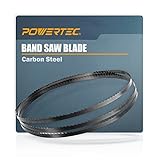 POWERTEC 93-1/2 Inch Bandsaw Blades, 1/2' x 4 TPI Band Saw Blades for Delta, Grizzly, Rikon, Sears Craftsman, JET, Shop Fox and Rockwell 14' Band Saw for Woodworking, 1 pack (13115)
