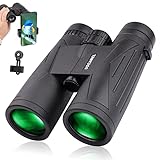 USCAMEL 12x42 HD Binoculars for Adults with Upgraded Phone Adapter, High Power Binoculars for Bird Watching Hunting Stargazing Camping Concerts Sports