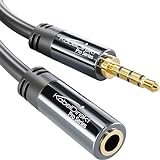 Headset Extension Lead/Extension Cable with Break-Proof Metal Plug – 6ft (Ideal for Connecting a Gaming Headset or Headphones with Microphone, TRRS, 4-Pole, 3.5mm Male to Female) by CableDirect