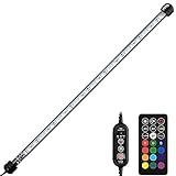 NICREW Submersible RGB Aquarium Light, Underwater Fish Tank Light with Timer, Multicolor LED Light with Remote Controller, 19 Inches