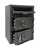 SOUTHEASTERN F2820EE Double door drop depository safe with high security digital lock & Backup Key