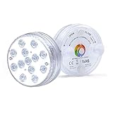 BOENLU Submersible LED Lights,Pond Lights Multicolorcwith Remote Control IP68 Waterproof Underwater Tea Light for Lights for Pool, Pond, Aquarium, Bath, Halloween Party, Vase Decoration