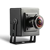 Revotech Mini Fisheye POE IP Camera, HD 3MP Indoor Security Camera CCTV 1.7mm Lens 170 Degree Wide Angle P2P H.265 (I706-3-P Black)
