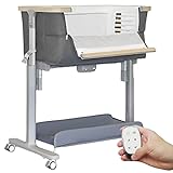 DEYGIA Rocking Baby Bassinet, Electric Bassinet Bedside Sleeper with Wheels and Comfy Mattress, 3 in 1 Electric Bedside Crib, 10 Heights Adjustable, Smart Co Sleeper with Large Storage Basket