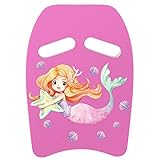 MoKo Swim Kickboard, Cartoon Mermaids Swimming Training Kick Board Pool Exercise Equipment Promote Natural Swimming Position Water Fun Tool for Kids, Star Mermaid Pink