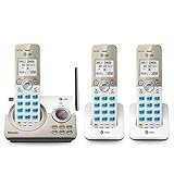 AT&T DL72319 DECT 6.0 3-Handset Cordless Phone for Home with Connect to Cell, Call Blocking, 1.8' Backlit Screen, Big Buttons, intercom, and Unsurpassed Range