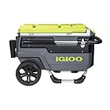 Igloo Trailmate Journey 70 Qt Cooler , Charcoal/Acid Green/Chrome