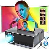Projector with Wifi and Bluetooth, Native 1080P FHD 15000Lumens Mini Wifi Bluetooth Projector 4K, 300' Display Portable Outdoor Video Iphone Projector for phone Compatible with iOS/ Android/ TV Stick