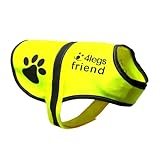 4LegsFriend Safety Reflective Vest for Dogs - High Visibility for Outdoor Activity Day and Night, Protect Your Pet from Cars & Hunting Accidents