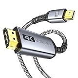 Warrky 4K Mini DisplayPort to HDMI Cable【2K@60Hz, Aluminum Shell, Nylon Braided】 UHD Thunderbolt to HDMI Cable, Mini DP to HDMI 6.6ft, Compatible for MacBook Air/Pro, Surface Pro, iMac Series, XPS