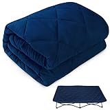 Sheet for Regalo My Cot Portable Toddler Bed, Joovy Travel Cot, Adovel Baby Bassinet Bedside Crib (Sheet Only, Bed not Included), Soft Child Travel Cot Padded Cover, Navy