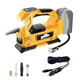 Cordless Tire Inflator Air Compressor for DeWalt 20V Max Battery, 160PSI Portable LED Light Handheld Air Pump with Digital Pressure Gauge for Cars Motorcycles Bikes Sport Balls(Battery Not Included)