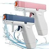 2 Pack Water Gun for Kids - Squirt Guns Water Blaster Soaker 100CC Capacity Water Pistol Toys for Boys Girls Toddlers, Ideal Summer Gifts for Swimming Pool Beach Outdoor Water Toys