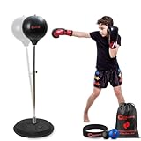Champs MMA Kids Boxing Freestanding Reflex Bag, For Kids Ages 6-16 – Reflex Punching Bag with Stand and Pump + 2 Reflex Balls for Agility, Hand-Eye Coordination, and Stamina – Free Standing Boxing Bag