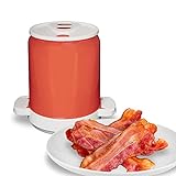 TECHMARKET Microwave Bacon Cooker, Red, Plastic, Round, Makes Healthy Crispy Bacon in Your Microwave