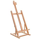 U.S. Art Supply 38' High Tabletop Wooden H-Frame Studio Easel - Artists Adjustable Beechwood Painting and Display Easel, Holds Up to 22' Canvas - Portable Sturdy Table Desktop Holder Sketch Pad Stand