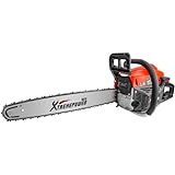 XtremepowerUS 22' Gas Chainsaw 57cc Gasoline Chainsaws 2.5Kw for Tree and Wood Cutting 22 Inch Guide Bar Power Chain Saw